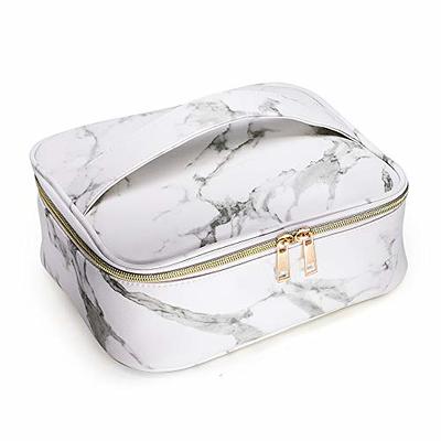 Waterproof Travel Cosmetic Bag With Dividers And Handle - Large