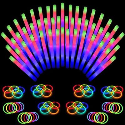 Deals Glow Sticks Bulk,5 Pcs LED Foam Sticks,Christmas Party Favors with 3 Modes Colorful Flashing,Glow in The Dark Party Supplies for Party Wedding