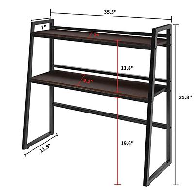 2-Tier Desktop Bookshelf For Computer Desk, Wood And Metal Desk Shelf ,  Adjustable Desk Bookcase, Open Countertop Storage Display Shelf,  Freestanding Small Organizer Rack ( Color : White , Size : 95X2 - Yahoo  Shopping