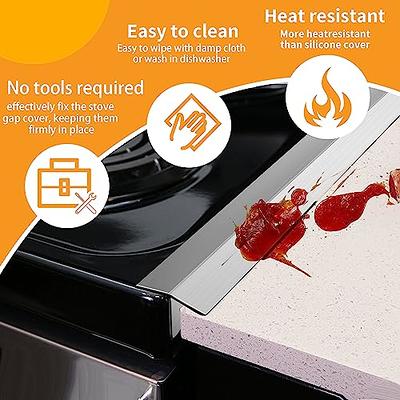 Gorilla Grip 2 Pack Silicone Stove Gap Covers, Flexible Heat Resistant  Stovetop Filler Between Counters and Cooktops, Seamless Hidden Oven Side  Guard