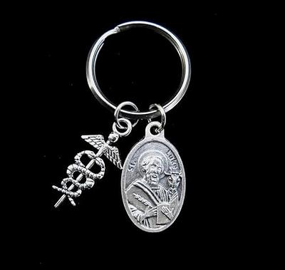 Saint Patrick Acrylic Keychain - Catholic Key Chain Lanyard Gift