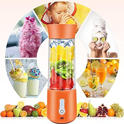 Portable Blender, Type-C Rechargeable Travel Juicer Cup Electric Mini  Personal Size Blenders for Smoothies and Shakes Fruit Juice Mixer with 6  Updated