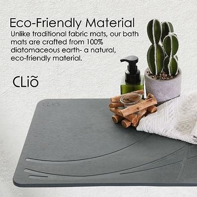 CLIÕ Premium Stone Bath Mat Large - Double Sided, Non-Slip Fast