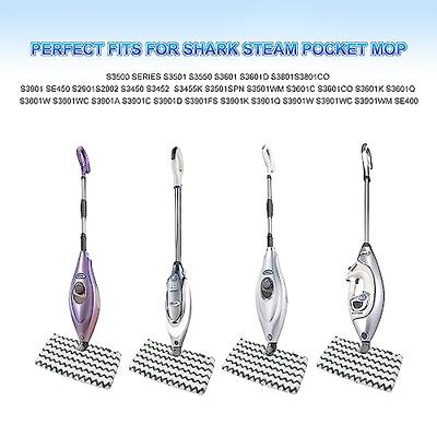 Shark S3501 Steam Pocket Mop Hard Floor Cleaner, With Rectangle Head and 2  Washable Pads, Easy Maneuvering, Quick Drying, Soft-Grip Handle and