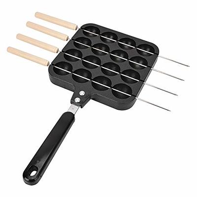 16 Hole Cast Iron Takoyaki Pan Cast Iron Skillet Nonstick Takoyaki Pan  Cooking Mould Tray Kitchen Accessories For Baking Octopus Ball Egg Puffs