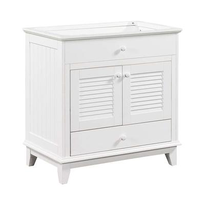 17.8 in. W x 23.7 in. D x 33.6 in. H Bathroom Vanity in White