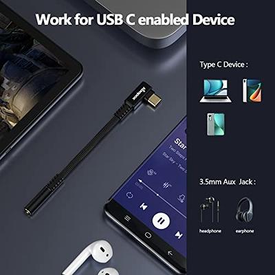 Audio Adapter, AUX to USB C Headphone Jack Converter