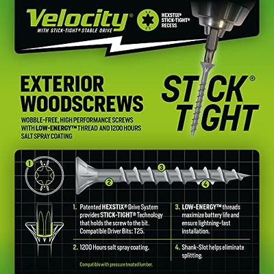 Velocity Exterior Wood Screw Contractor Pack – 250 Wood Screws