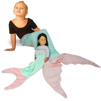 Everyday Educate Mermaid Tail Blanket for Girls Kids Fleece