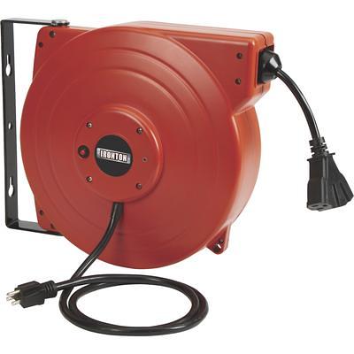 Strongway Heavy-Duty Retractable Extension Cord Reel, 50ft., 12/3, Triple  Tap