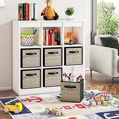 Fabric Storage Cubes with Handle, Foldable 11 Inch Cube Storage