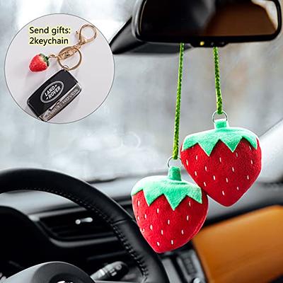 Bling Heart Diamond Car Accessories, Crystal Car Rear View Mirror Charms  Car Decoration Valentine's Day Gifts Lucky Hanging Interior Ornament  Pendant