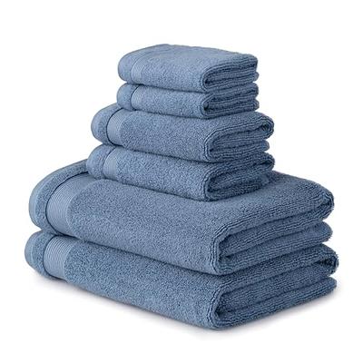 Luxury White Bath Towel Set - Combed Cotton Hotel Quality Absorbent 8 Piece  Towels | 2 Bath Towels 700GSM | 2 Hand Towels | 4 Washcloths [Worth