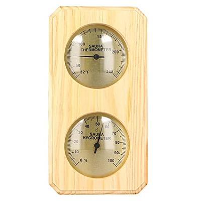 Indoor Hanging Wooden Thermometer Temperature Meter Monitor Gauge bath &  sauna