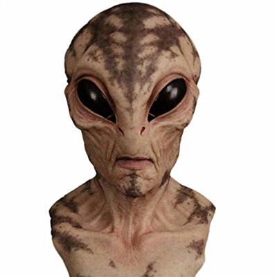 Ramede 2 Pcs Alien Mask 3D Full Face Mask Halloween Mask Cosplay Alien Glasses Halloween Party Ghost Creepy Face Costume for Adults Kids Scary Party