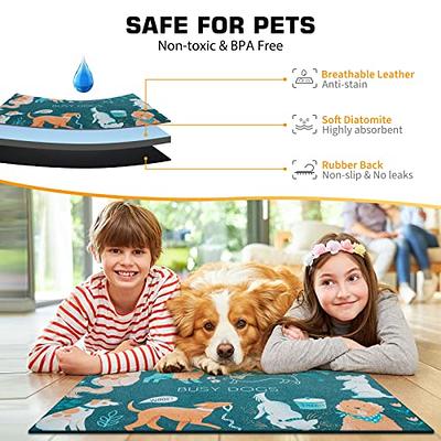 Dog Food Mat Super Water Absorbent, tdcokhe Large Waterproof Dog