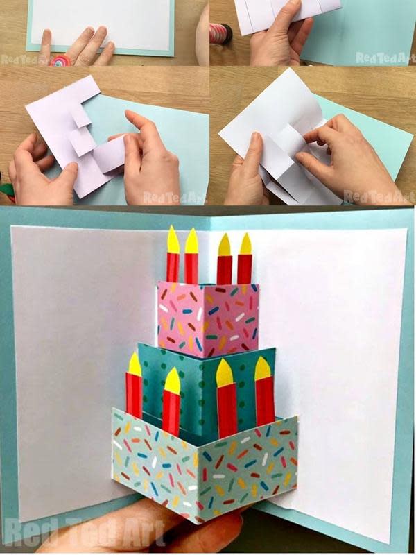 Cara Membuat Kartu Lebaran Dari Kertas Origami kartu 