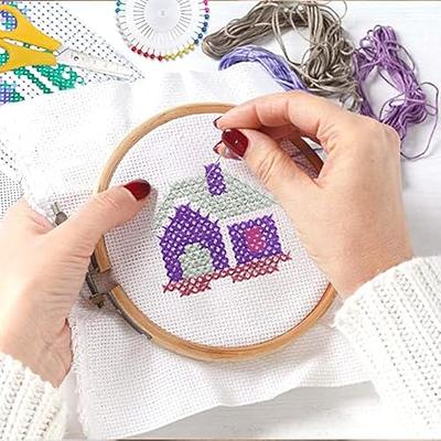 DIY Flower Embroidery Kit for Beginner Cross Stitch Set Needlework