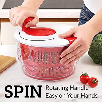 Ourokhome Salad Spinner Lettuce Dryer, Rotary Veggie Washer with Compact  Bowl and Colander, Easy to Clean, Wash, Dry Vegetables, Fruits, Lettuce