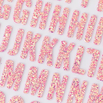 Sticko Alphabet Stickers Silver Glitter Foam