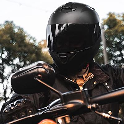 ILM Modular Flip Up Full Face Motorcycle Helmet Bluetooth Integrated  DOT(Matte Black, XX-Large) 