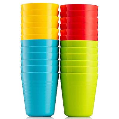 Youngever 8 Ounce Kids Cups, 9 Pack Kids Plastic Cups, 8 Ounce Kids Drinking Cups, Toddler Cups, Cups for Kids Toddlers, Unbreakable Toddler Cups