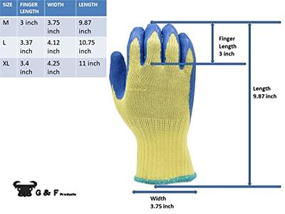 G & F 1607L Cut Resistant Work Gloves, 100-Percent Kevlar Knit