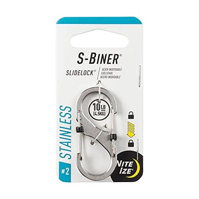 Nite Ize S-Biner Stainless Steel #4 Black Dual-Gated Carabiner Tool  75lb(2-Pack)