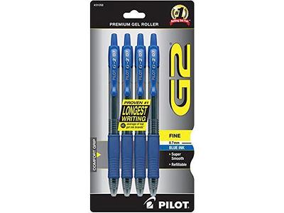 Pilot B2P Bottle-2-Pen Retractable Gel Roller Pens, Fine Point, Blue - 12 Pack