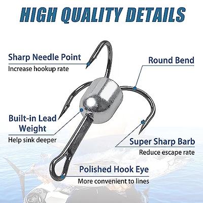 Snagging Hooks Snagging Weighted Treble Hooks,5pcs/Pack Treble Fishing Hooks  4 Sizes 1oz,1.25oz,1.5oz,2.5oz for Saltwater Freshwater 5/0-5pcs - Yahoo  Shopping