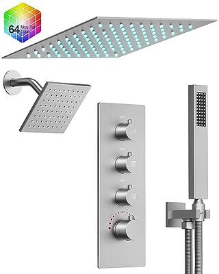 Rain Exposed Thermostatic Shower System With Hand Held