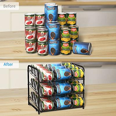 HEOMU 5 Tier Can Rack Organizer, Can Storage Dispenser Holder, Canned Food  Storage Organizer for Kitchen Pantry Cabinets Organization and Storage