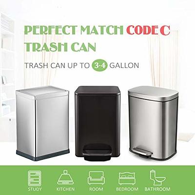 2.5 Gallon Strong Trash Bags Garbage Bags by Teivio, Bathroom Trash Can Bin  Liners, Small Plastic Bags for Home Office Kitchen, Clear, (80 Counts)