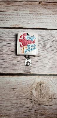 Ruffle Some Feathers Funny Flamingo Badge Reel, Retractable Id Holder,  Nurse Glittery Name Badge, Employee Reel - Yahoo Shopping