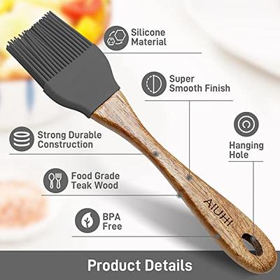 Oil and Butter Brush,Silicone Basting Brush with Wooden Hand,Pastry Brush  for Cooking Dark Grey - Yahoo Shopping