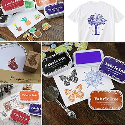 Fabric Ink Pads for Rubber Stamps, Washable Craft Ink Pads for