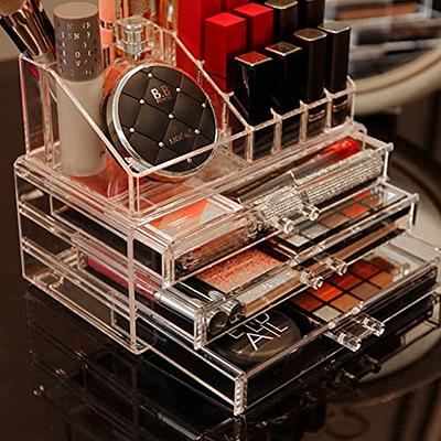  Cq acrylic Clear Cosmetics Organizer Stackable Makeup