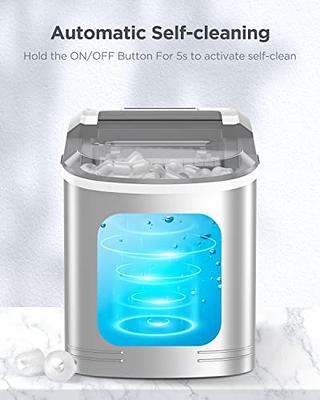  HUMHOLD Nugget Ice Maker Countertop, 33Lbs Chewable Pebble Ice  Per Day, Auto Self Cleaning, Crunchy Pellet Ice Cubes Maker Machine,  Portable Compact Design for RV/Home/Kitchen/Office : Appliances