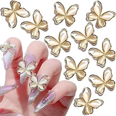 Crystal Butterfly Nail Charms 20pcs 3D Alloy Butterfly Charms for Nails  Gold Shiny Zircon Butterfly Nail Art Charms Nail Diamonds Rhinestones  Butterflies Nail Decor Accessories for Nails Design