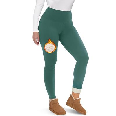 Women's High Waisted Cotton Seamless Fleece Lined Leggings - A New Day™  Heather Oatmeal 1x : Target