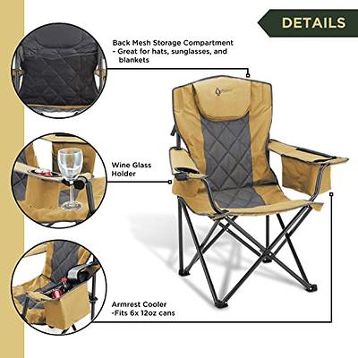 Portable Outdoor Folding Chair with Cooler Bag - Perfect for