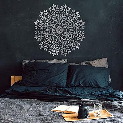 9 Pack Large Mandala Stencils for Painting 12x12 Inches Mandala Painting  Templates Reusable Floral Mandala Drawing Stencils for Wall Floor Furniture