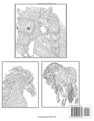 Horse gift for girls: Horse Coloring Book For Girls, horse mandala