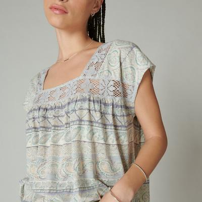 Lucky Brand Women's Square-Neck Peasant Top - Macy's