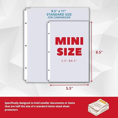 Sheet Protectors - Letter Size - 50 Pack Heavyweight Clear - 8.5 x 11, 3-Hole Punched, Reinforced Edge, PVC/Acid Free-Archival Safe-Print Will Not