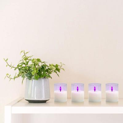 Lumabase Battery Operated LED Wax Candles with Moving Flame - Set of 3