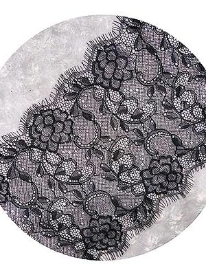 51 Width Exquisite Floral Flower Embroidery Mesh Lace Fabric Sewing Lace  Trim Fabrics for DIY Wedding Dress Craft Home Decor… (2 Yard(one Piece)