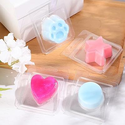 Thyle 100 Packs Valentine's Day Wax Melts Clamshell Molds 1.3 oz