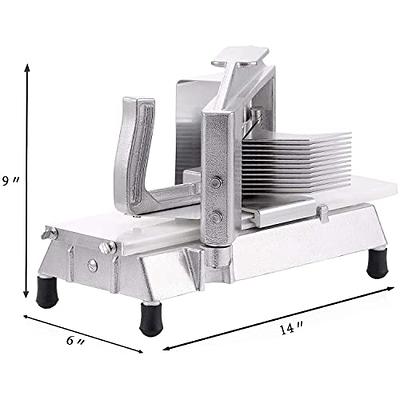 Commercial Tomato Slicer 3/16 Heavy Duty Tomato Cutter with Built-in  Polyethylene Slide Board for Restaurant or Home Use - Yahoo Shopping