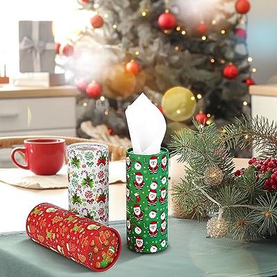 TURSTIN 12 Pieces Christmas Car Tissues Boxes Xmas Round Box Car Tissue  Holder with Facial Tissues Cylinder Tubes for Christmas Party Decorations  Car Cup Holder Home Bathroom Office, 6 Styles - Yahoo Shopping